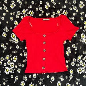 ribbed cropped t-shirt